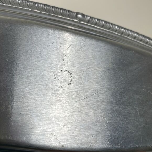 Vintage MCM Ever Brite Chrome Butter Dish W/Glass Insert Silver Toned - Picture 7 of 8